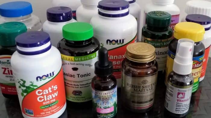 Lots and lots of cancer-fighting, immune-boosting supplements