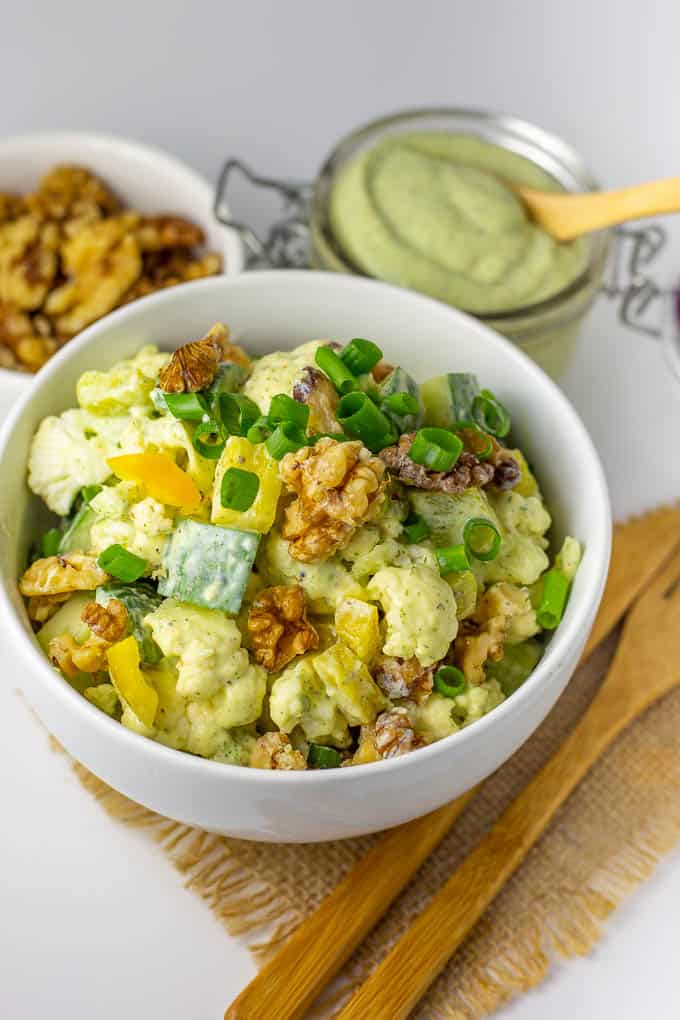 Raw, Vegan and Keto Cauliflower Dill Salad