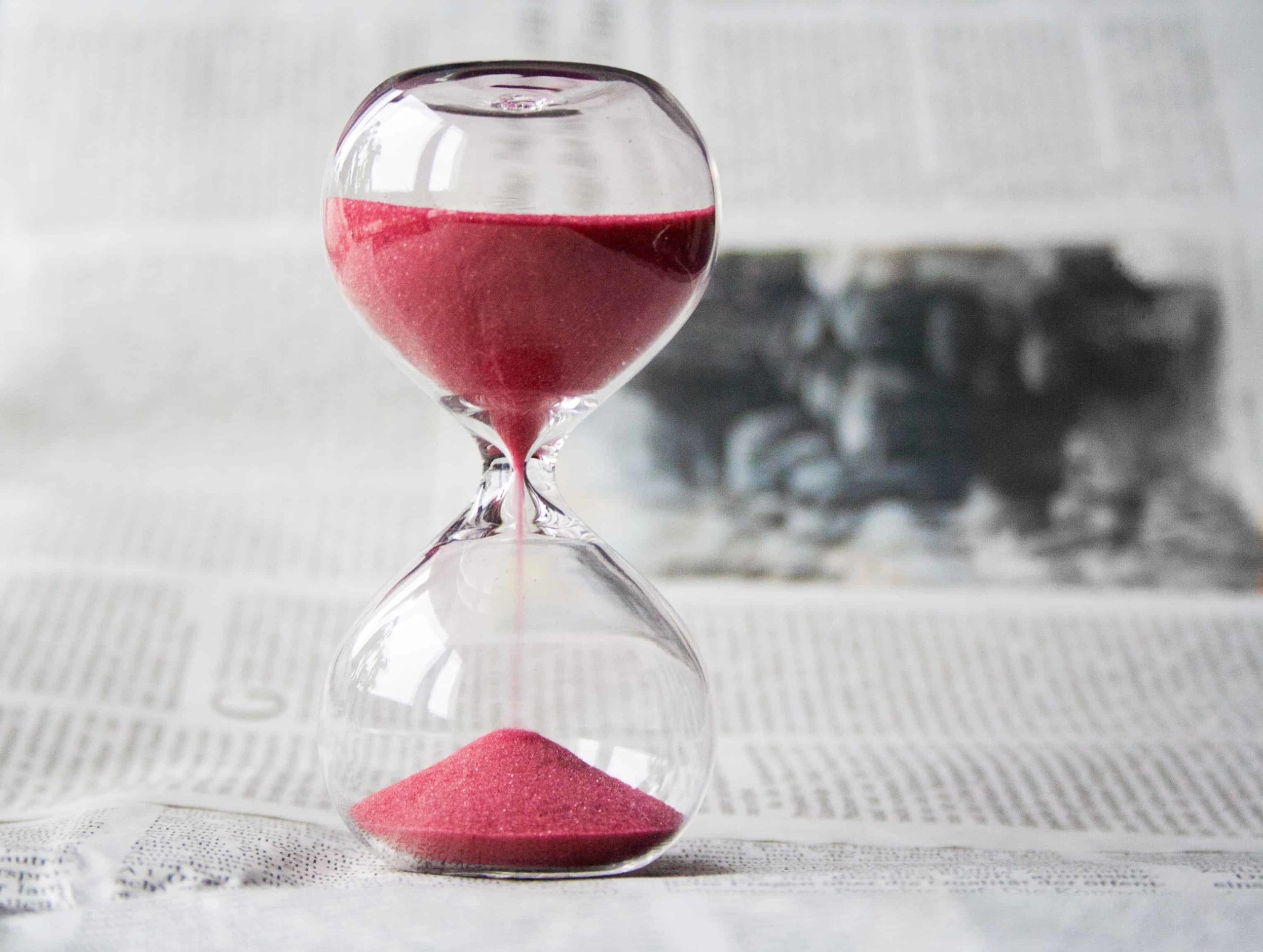 Hourglass indicating urgency