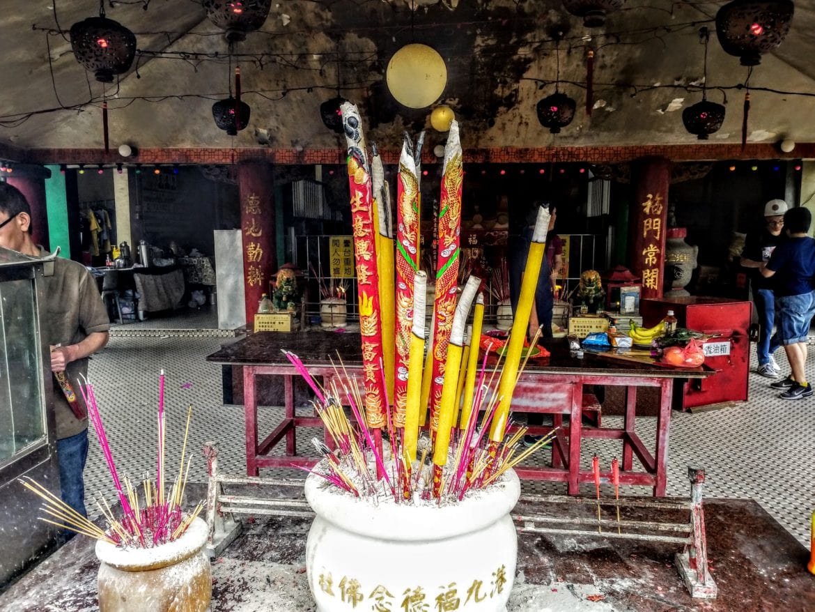 Incense at a Hong Kong temple on Chung Yeung Day 2018