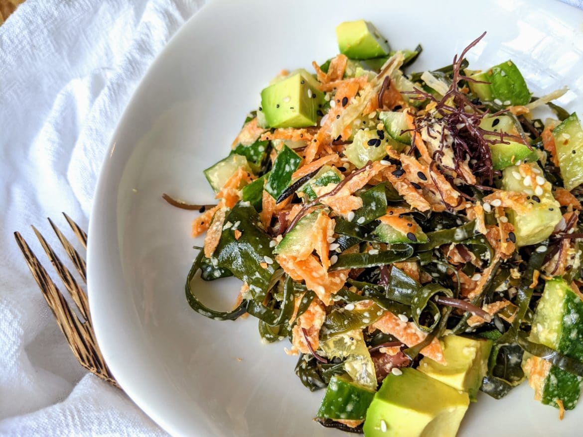 Low Carb sea vegetable salad for functional therapeutic ketosis