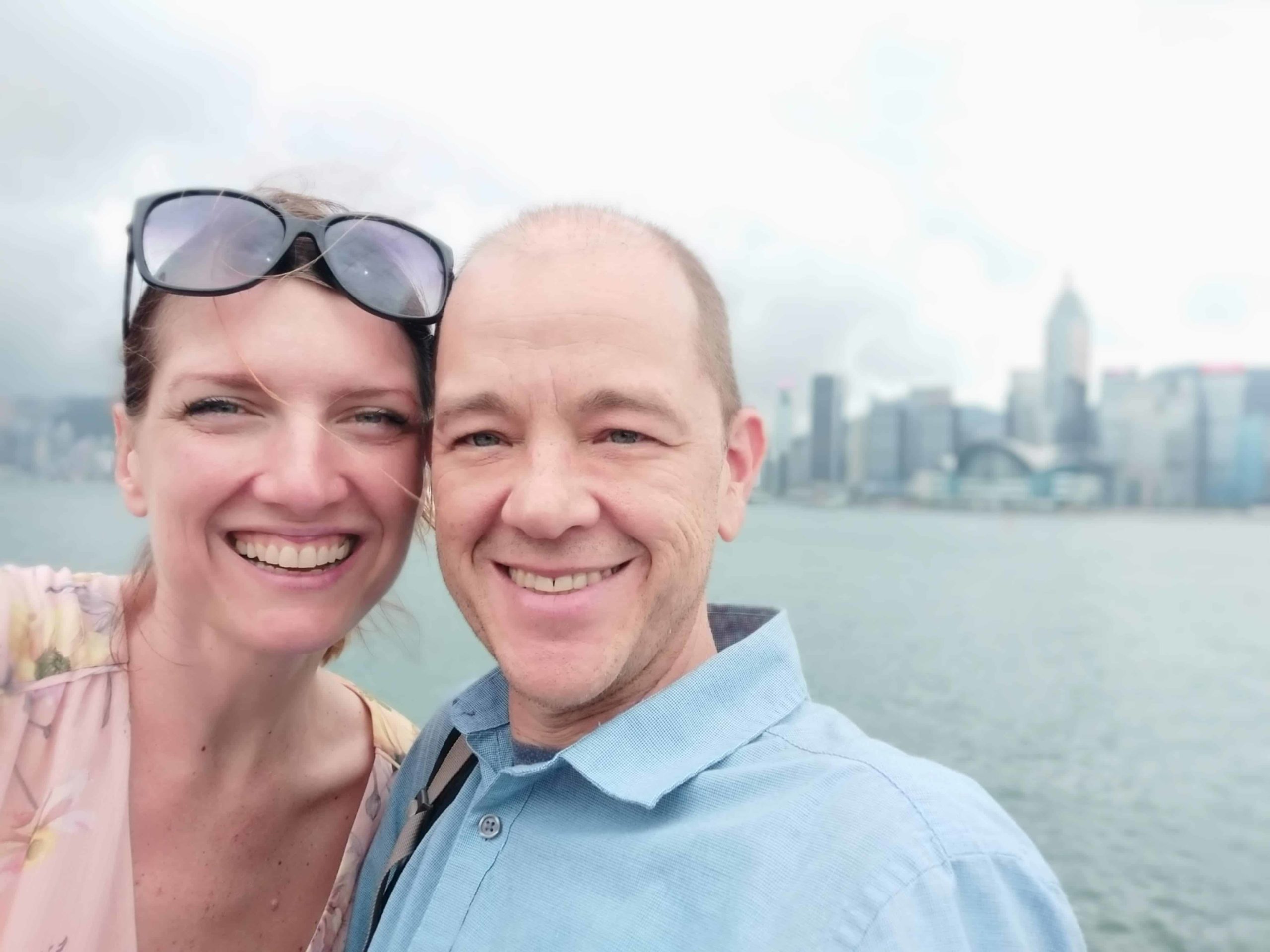 Maggie & Brad in Hong Kong eight months into cancer treatment