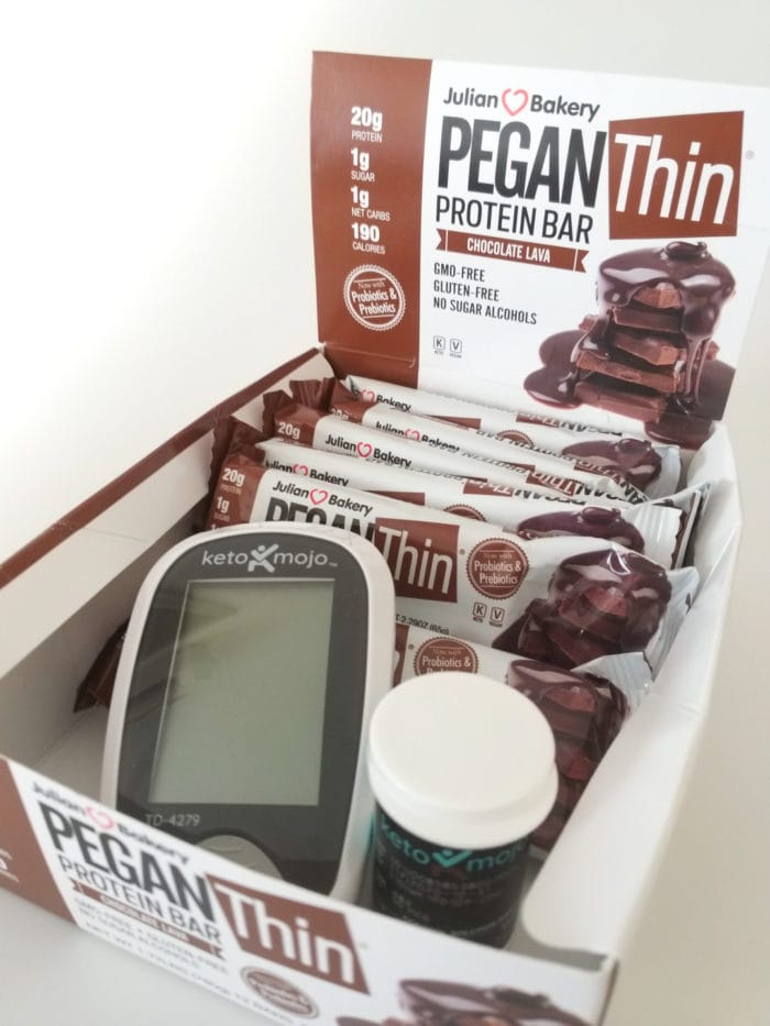 We tested the glucose and ketone impact of pegan thin protein bars.