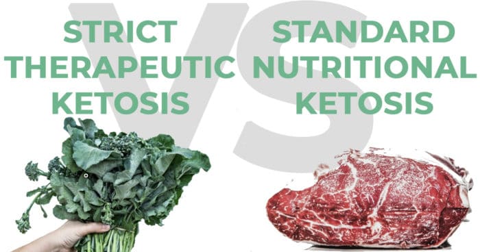 The difference between strict therapeutic Ketosis for cancer and standard nutritional ketosis