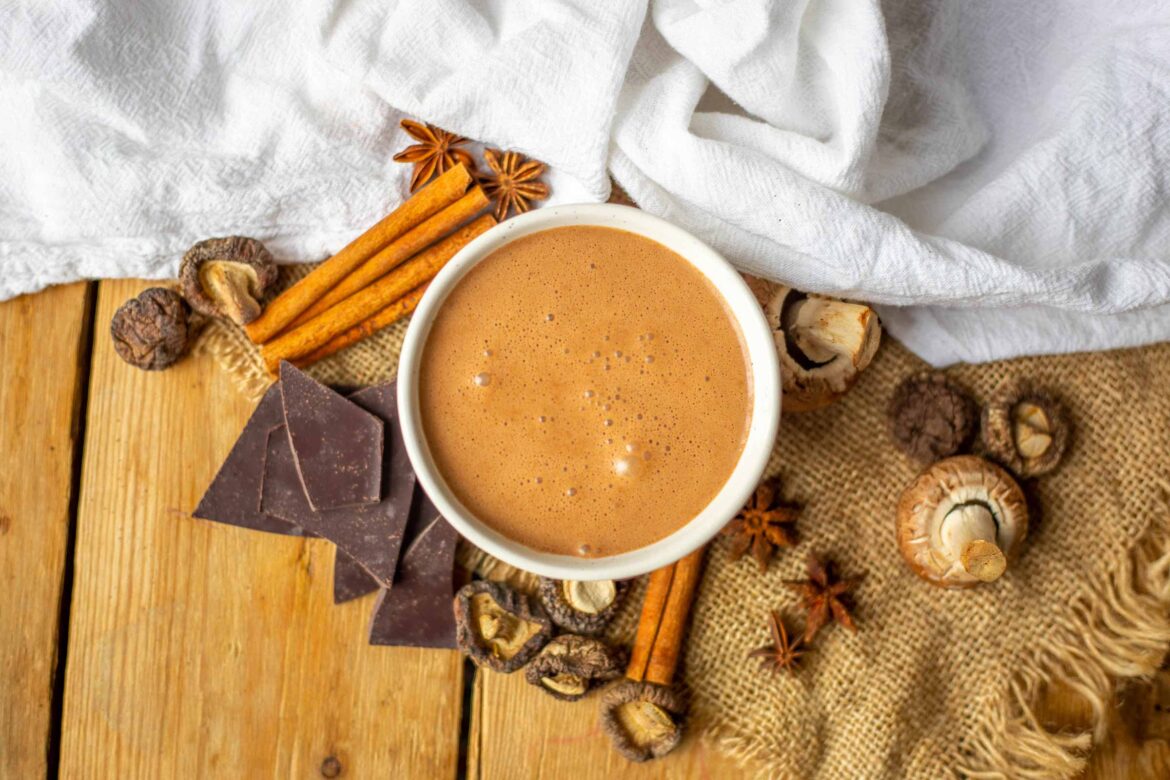 Vegan Keto medicinal mushroom cocoa for immunity